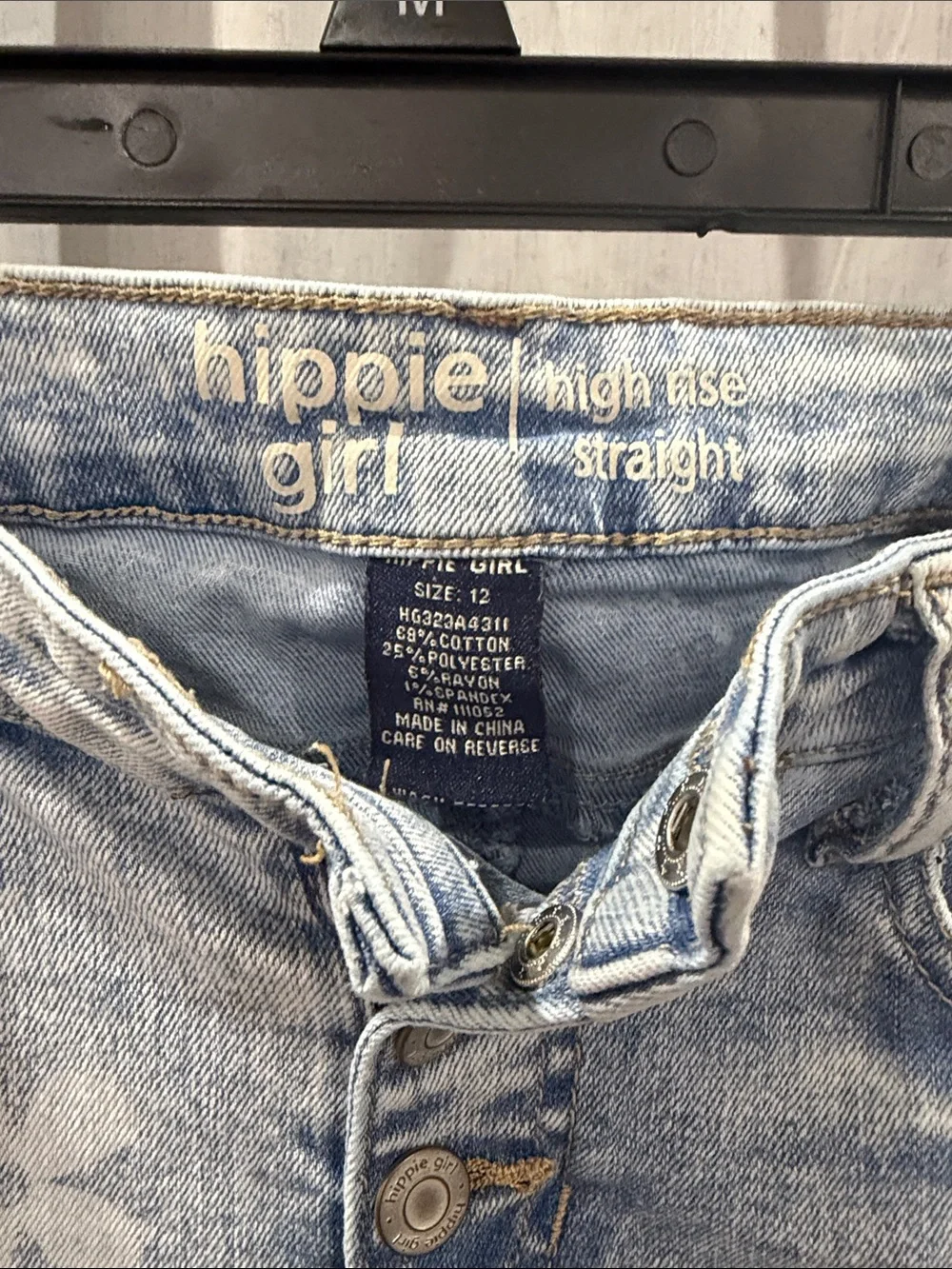 Hippie Rose Pale Blue Floral Skinny Jeans